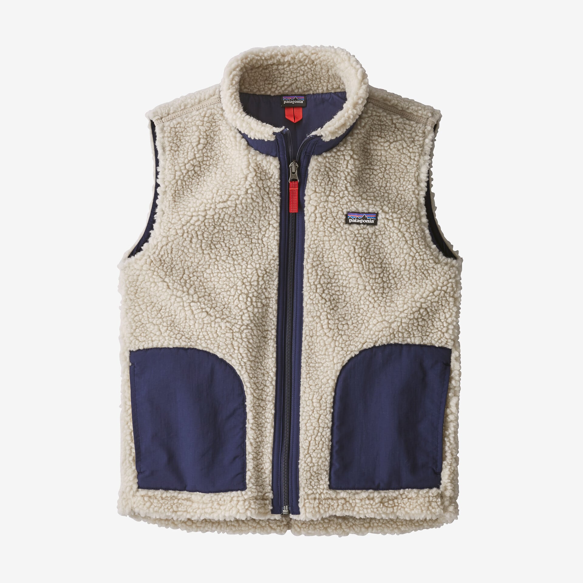 パタゴニア キッズ・レトロX・ベスト (カラー Natural w/Classic Navy