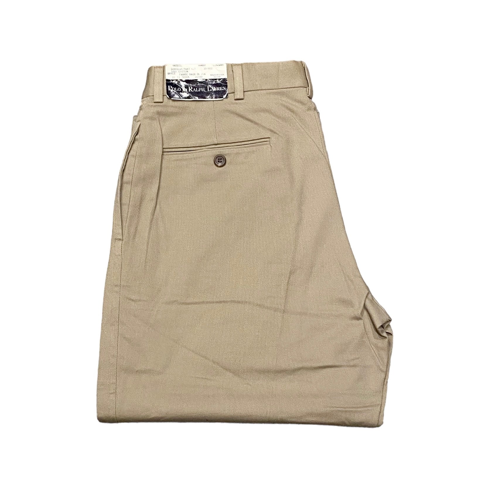 Deadstock 90's USA製 Polo Ralph Lauren 2Tuck Chino Pants W30