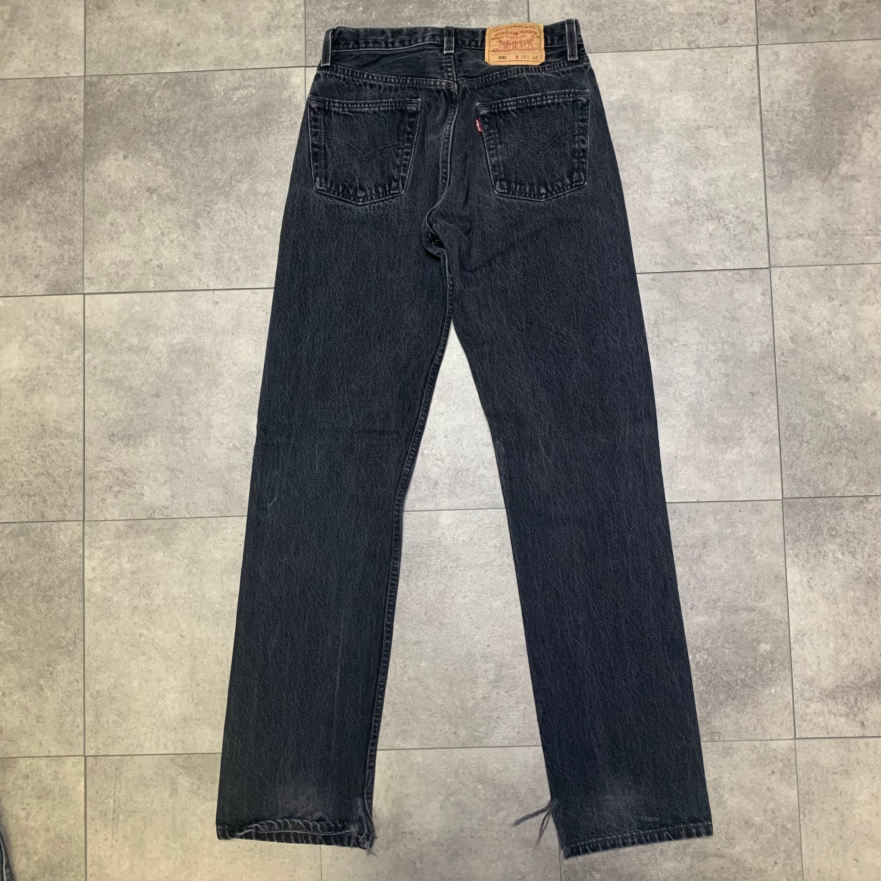 USA製 90s Levi's 501 ビンテージ ブラックデニム 29×34 刻印511 90