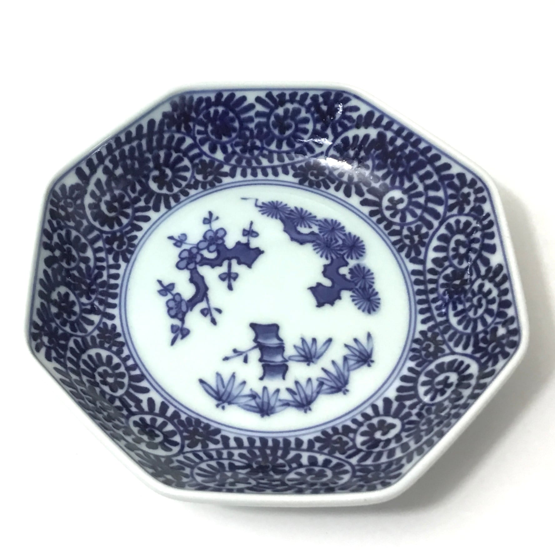 蛸唐草六寸皿 | 藍の器 青雅堂