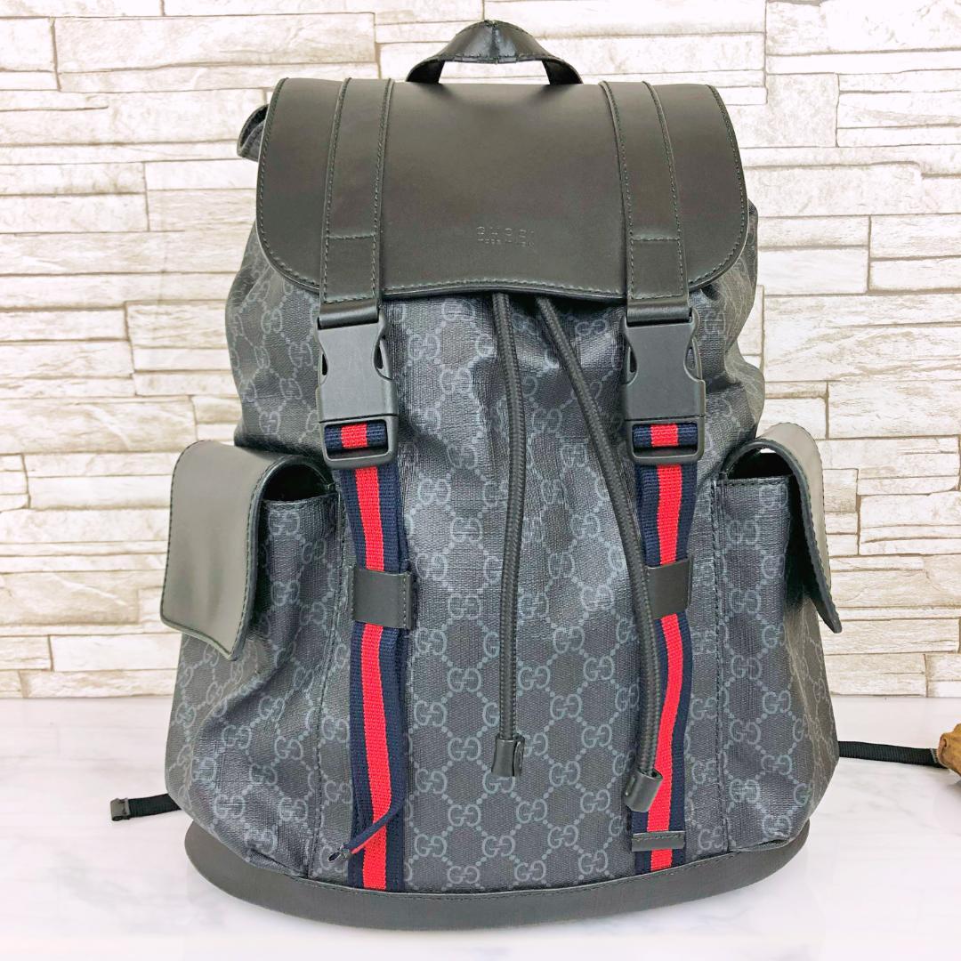 美品】GUCCI GGスプリーム キャンバス バックパック リュック グッチ