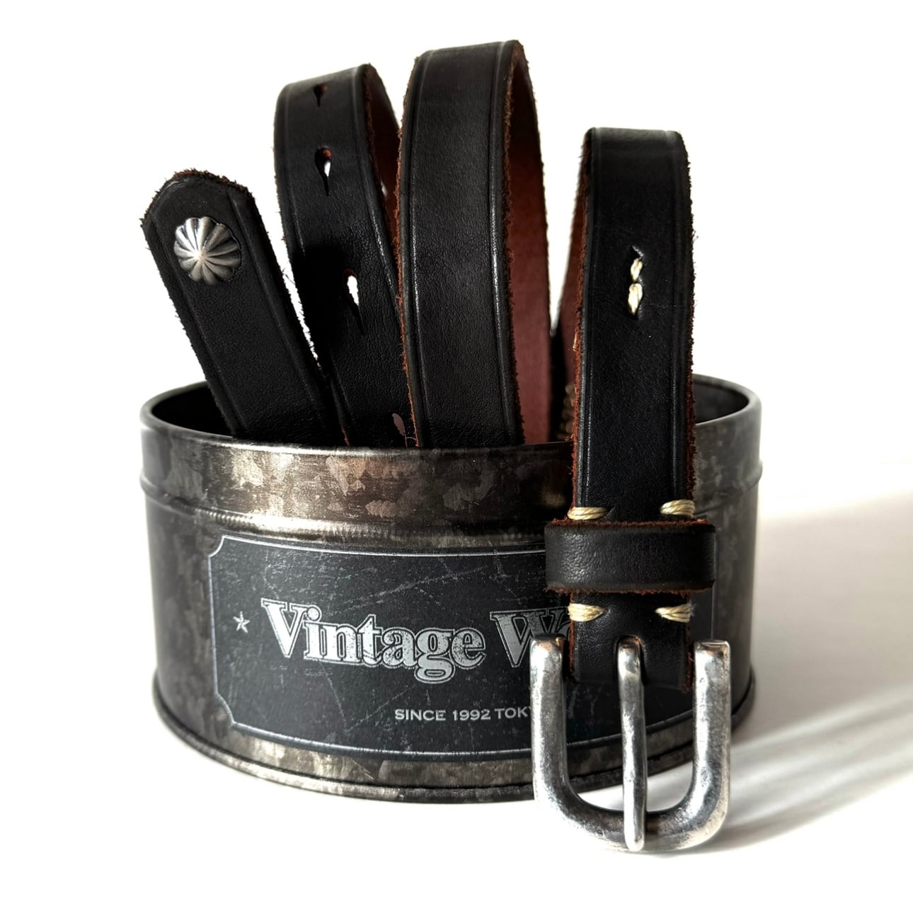 Vintage Works Leather belt DH5739 CH-4 CHASIN（茶芯）サイズFREE