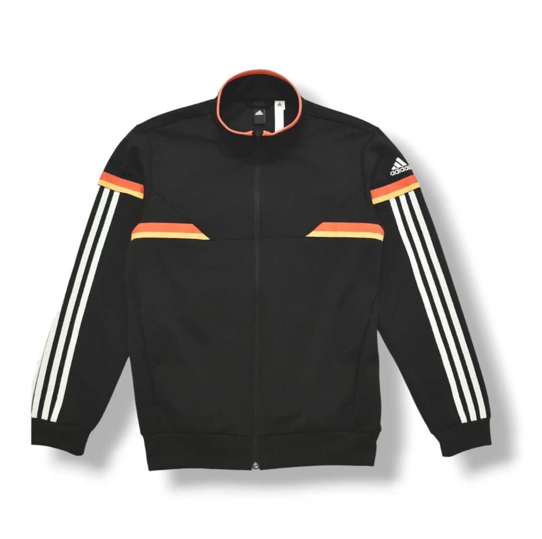 アディダス adidas トラックジャケット ジャージ M ブラック x レッド