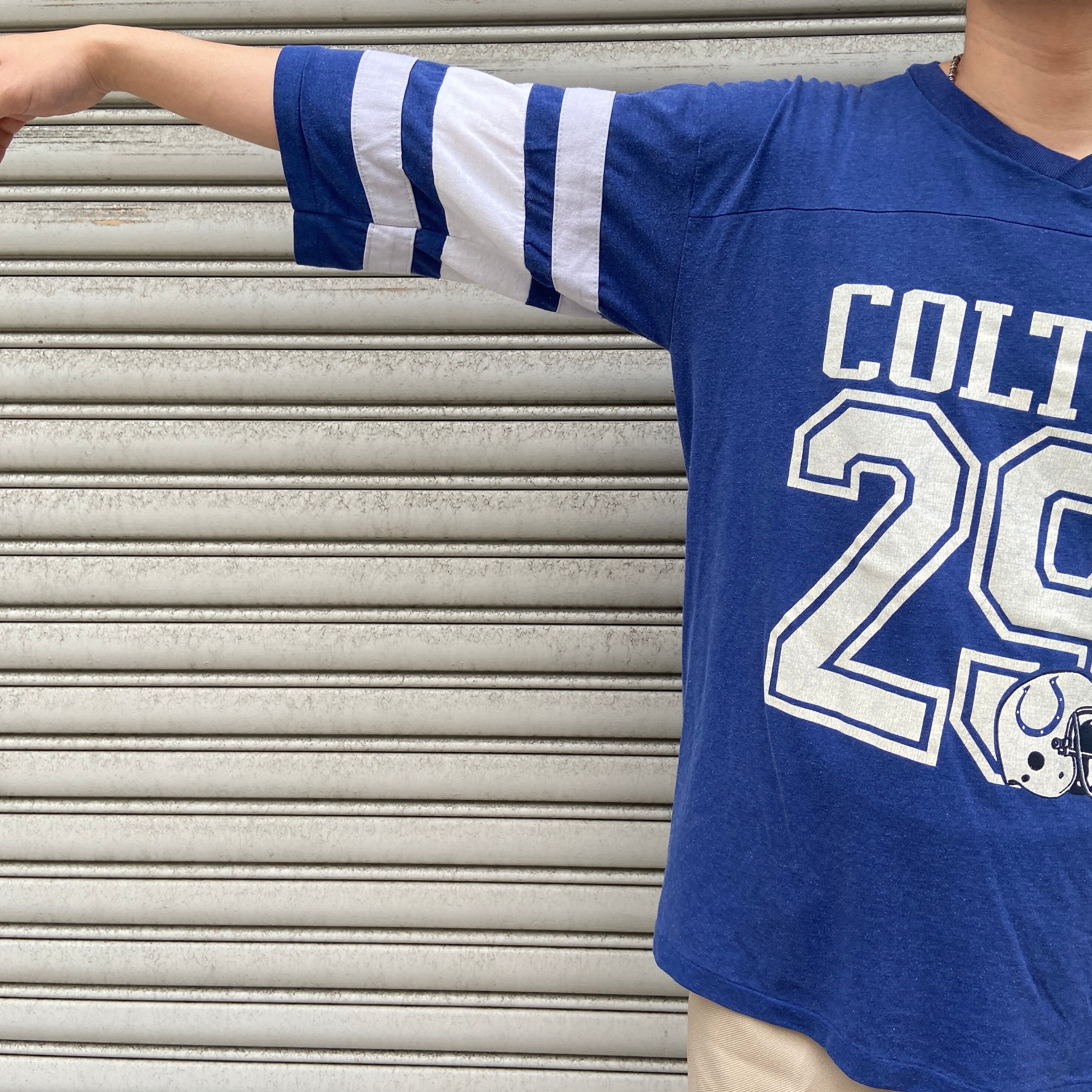 80s チャンピオン フットボールTシャツ NFL コルツ ブルー L | 古着屋 Uan