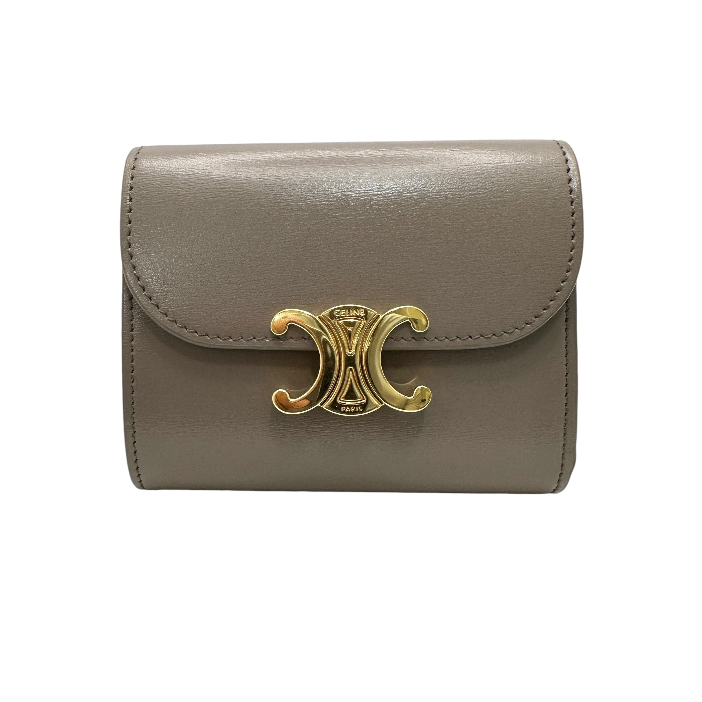 CELINE セリーヌ トリオンフ コンパクトウォレット ペブル 11799