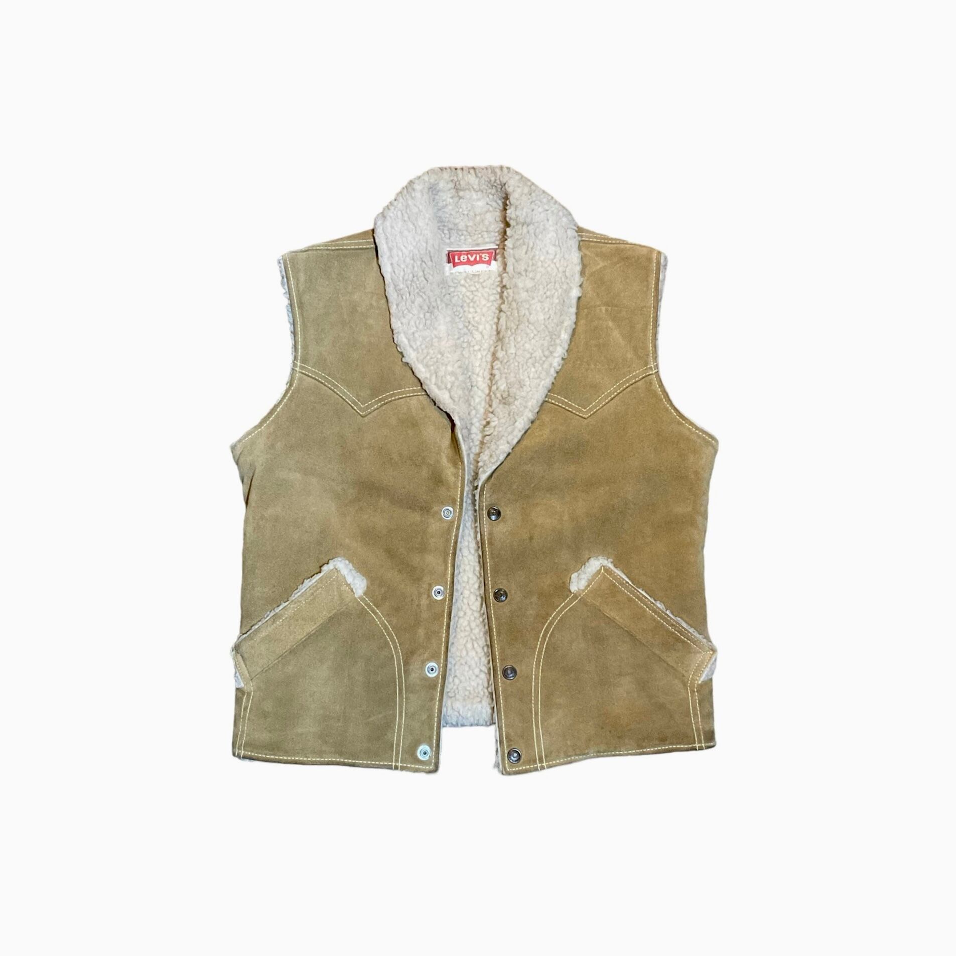 70's Levi's ボアスエードベスト M | Desert Snow Chiba