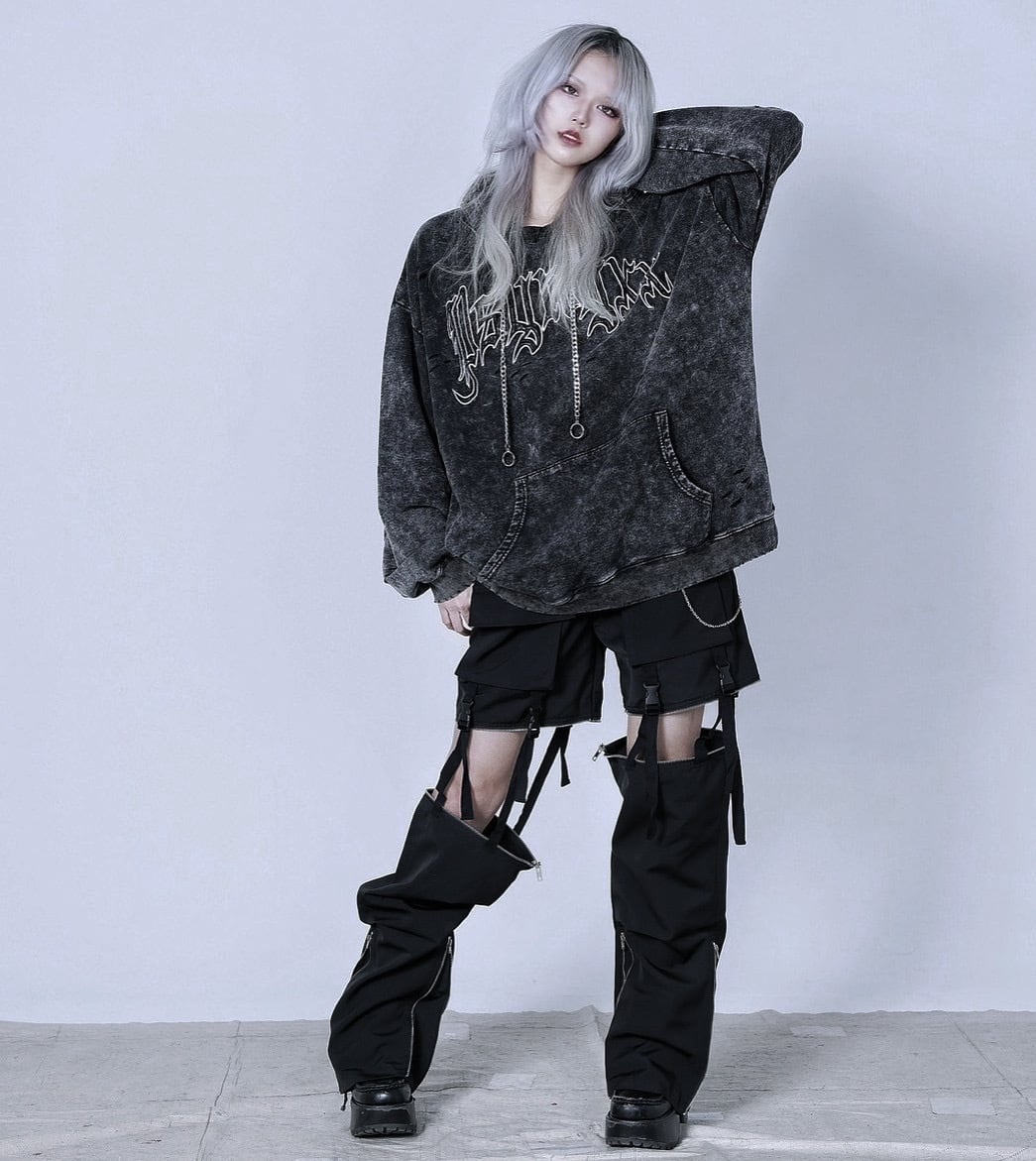 売れ筋NO.1 PSYNYXX THICC ジップワイドカーゴパンツ サブカル 地雷系