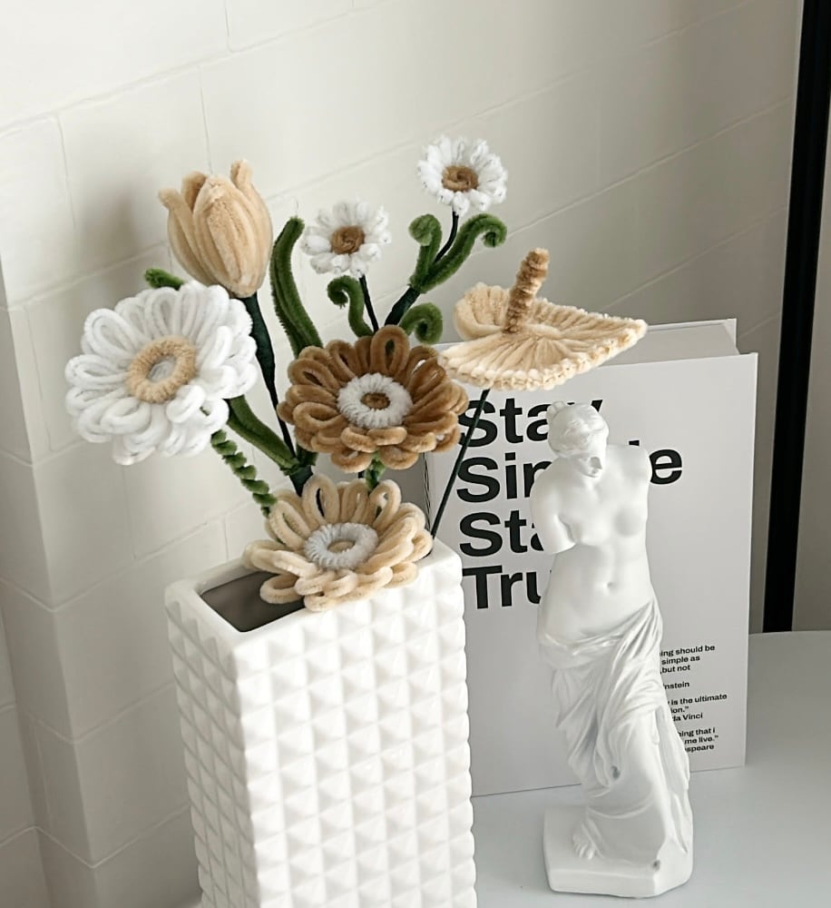 beige bouquet【モールフラワー6本】 | Pay ID