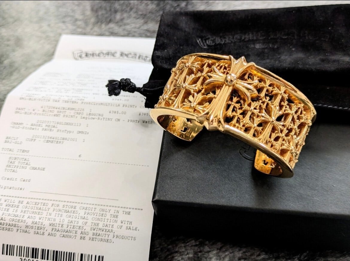 CHROME HEARTS クロムハーツ 22k セメタリー バングル カフス