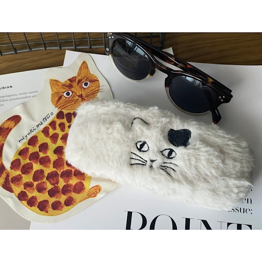 松尾ミユキ Fluffy メガネケース Cat-Beige | 暮らし道具と服のお店 Zoo