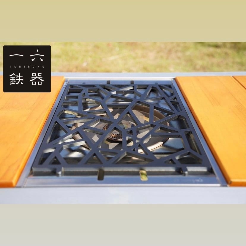 フラットバーナー五徳 黒皮鉄6.0mm | 一六鉄器
