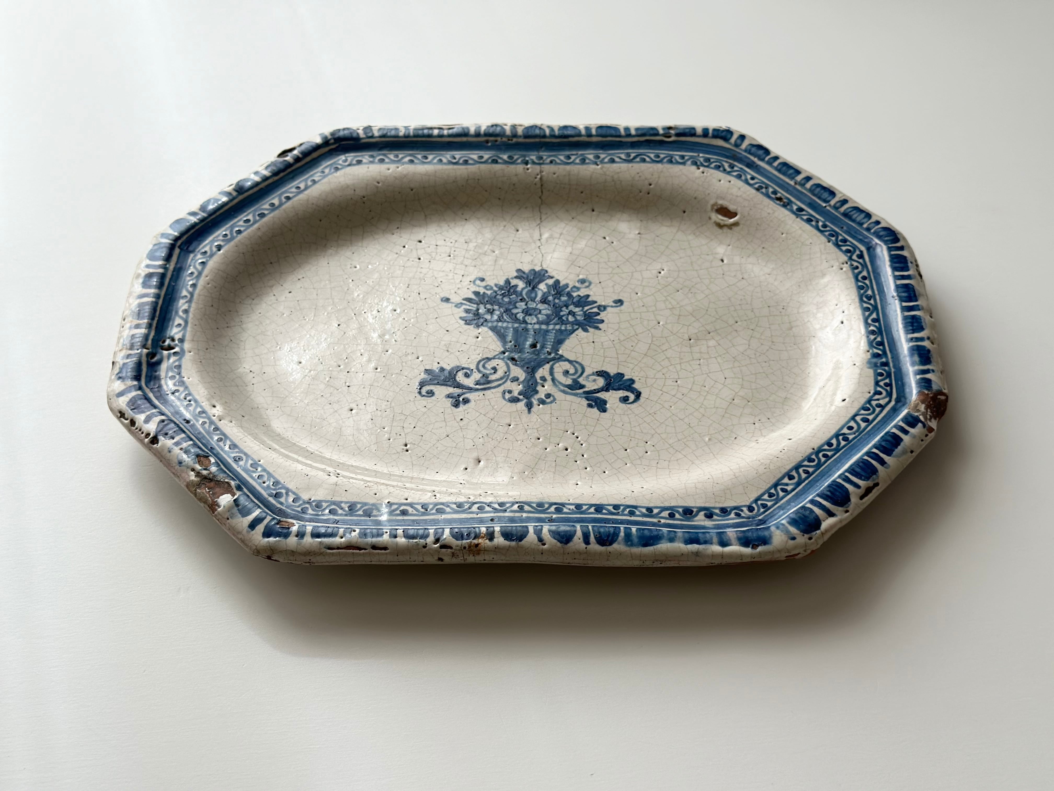 french antique platter / 18世紀のオクトゴナル皿 | VIRON antique