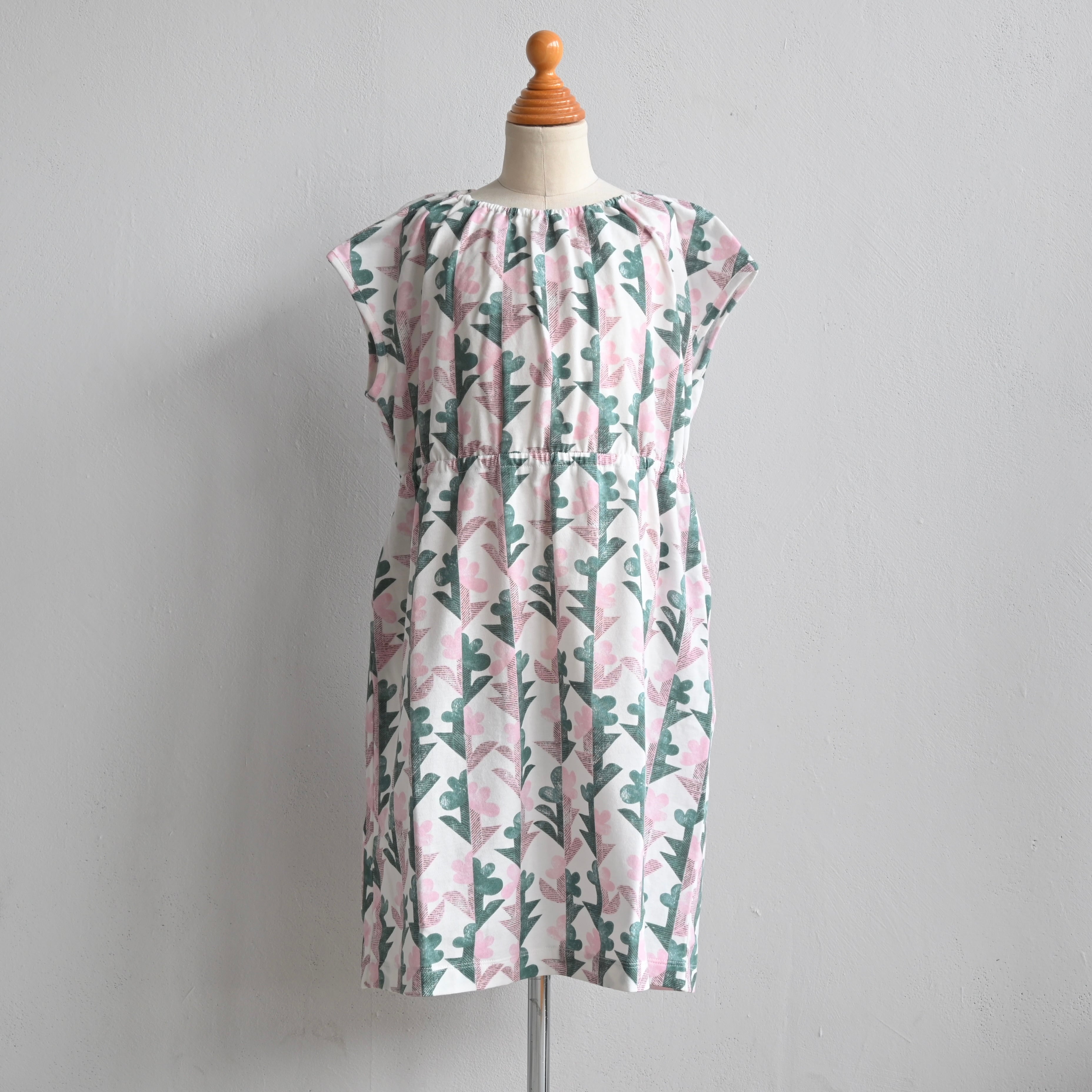 mina perhonen 2024SS》twin flower ワンピース / white / 110-130cm