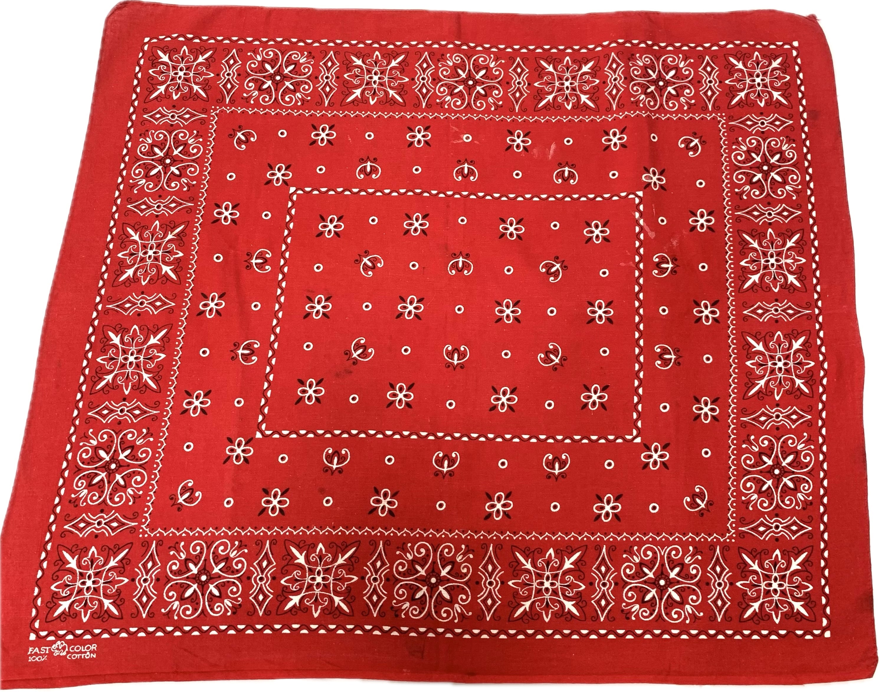 vintage old 50s 60s Bandana Bandanna Elephant Brand MADE IN USA