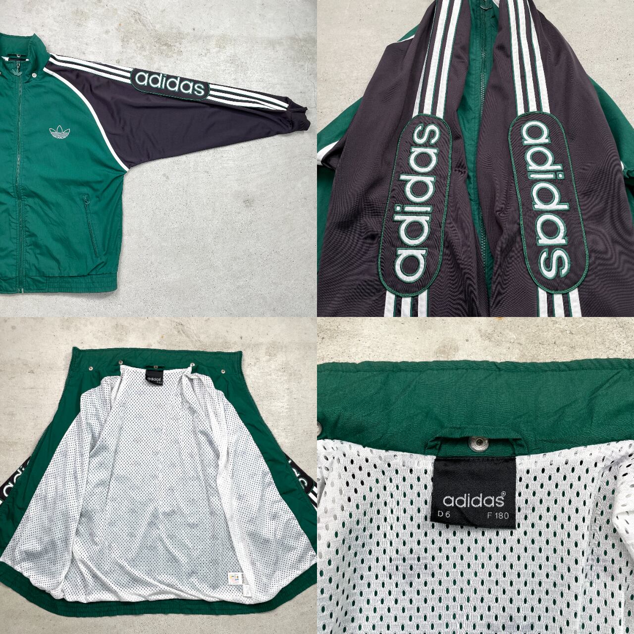 90年代 adidas アディダス トラックジャケット ジャージ×ポリコットン