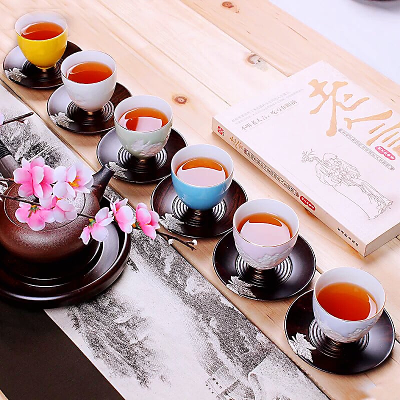 茶道具】黒檀茶托セット | 五福茶荘
