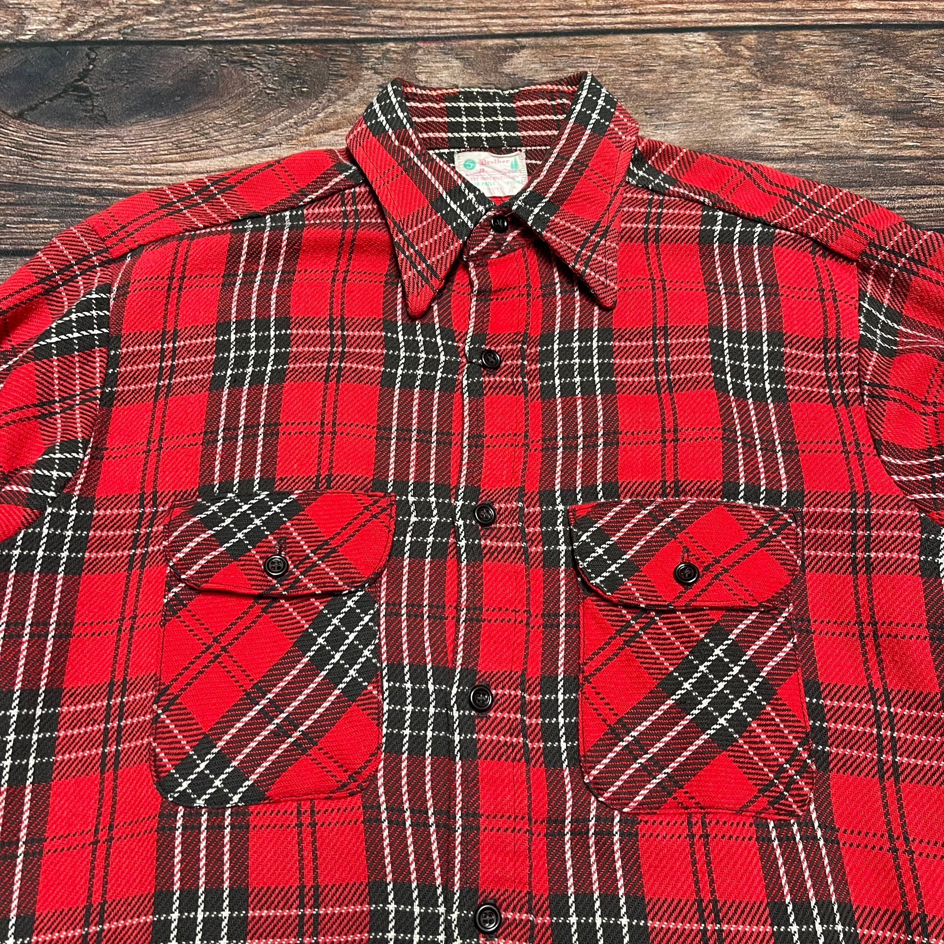 60's USA製 FIVE BROTHER ファイブブラザー ネルシャツ M | 古着屋DIGDIG