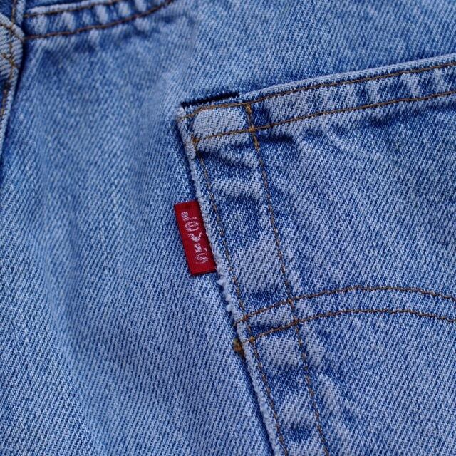 1980s Levis 501 Red Line Denim Pants W32 L27 / #42 アイスブルー