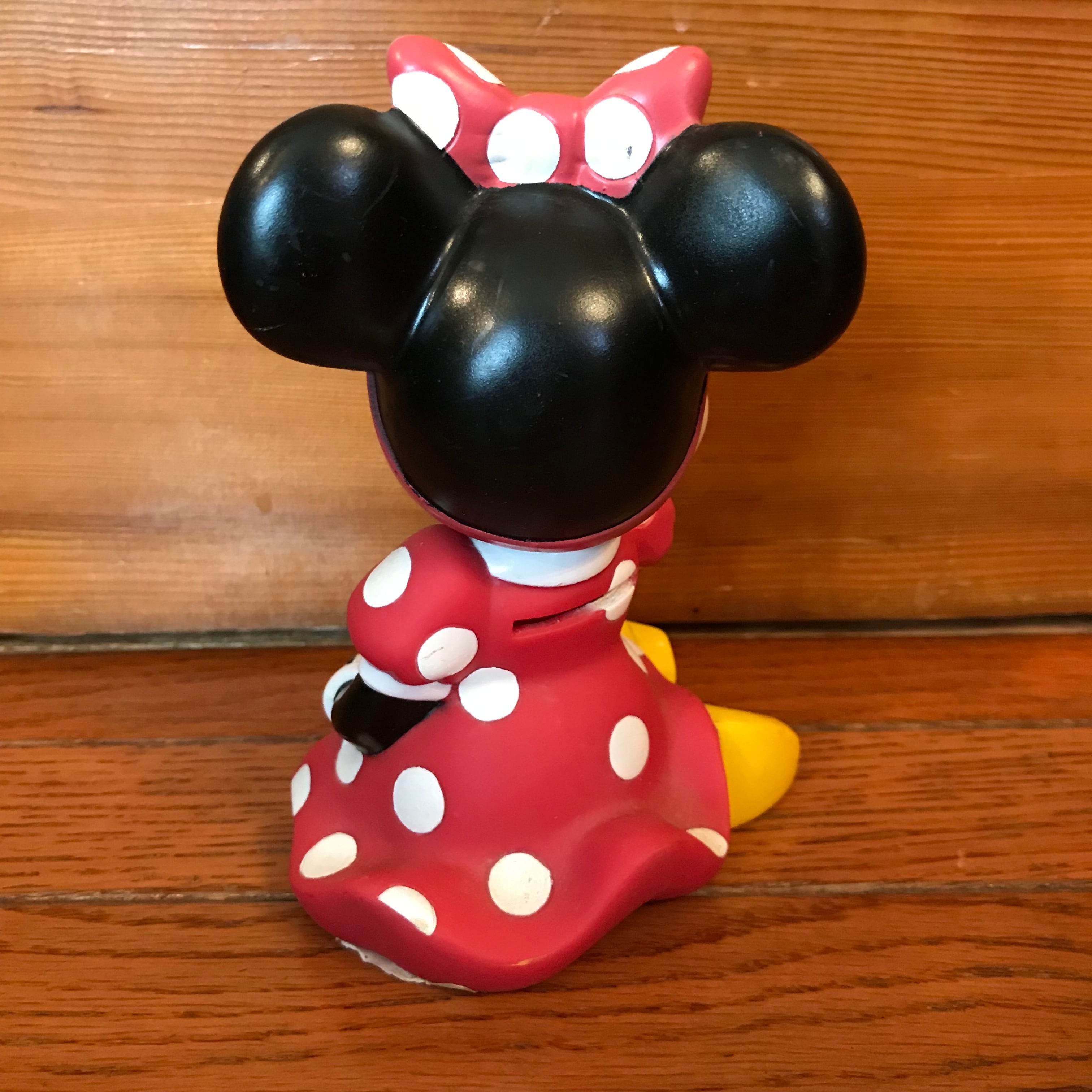ミニーマウス（Minnie）ソフビ人形の貯金箱 ディズニークラシック
