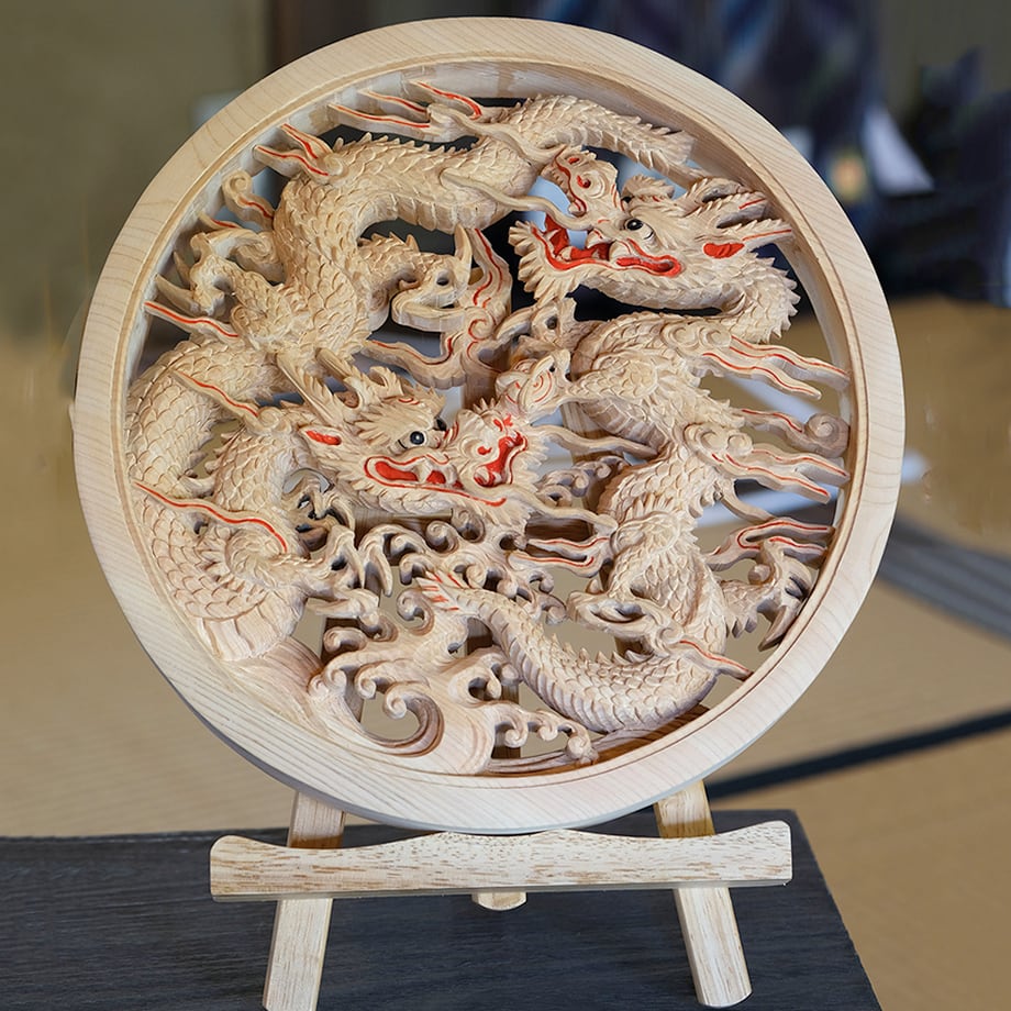 新潟・白根仏壇 木彫「夫婦龍」｜受注生産 | kendenten けんでんてん