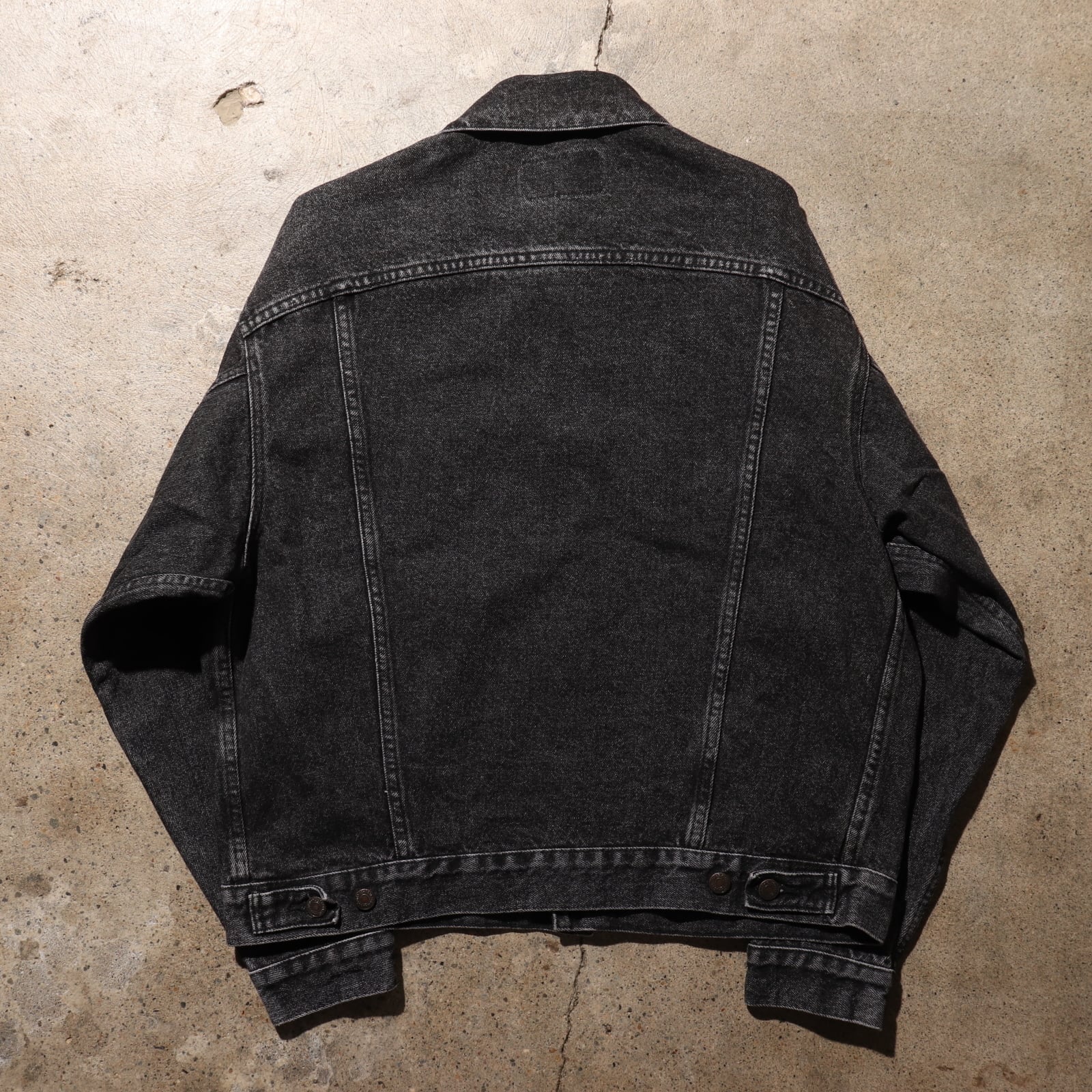 美品 L 先染め 70507 USA Levi's ブラックデニムジャケット 黒