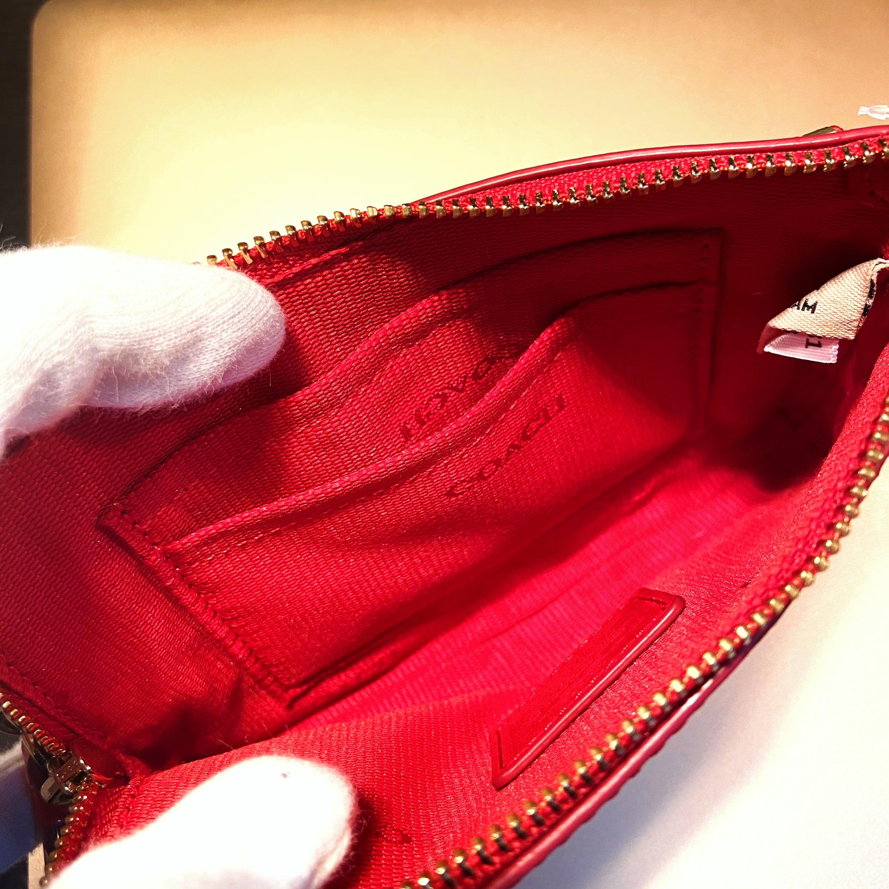 未使用 COACH コーチ リストレット ストラップ ポーチ カードケース