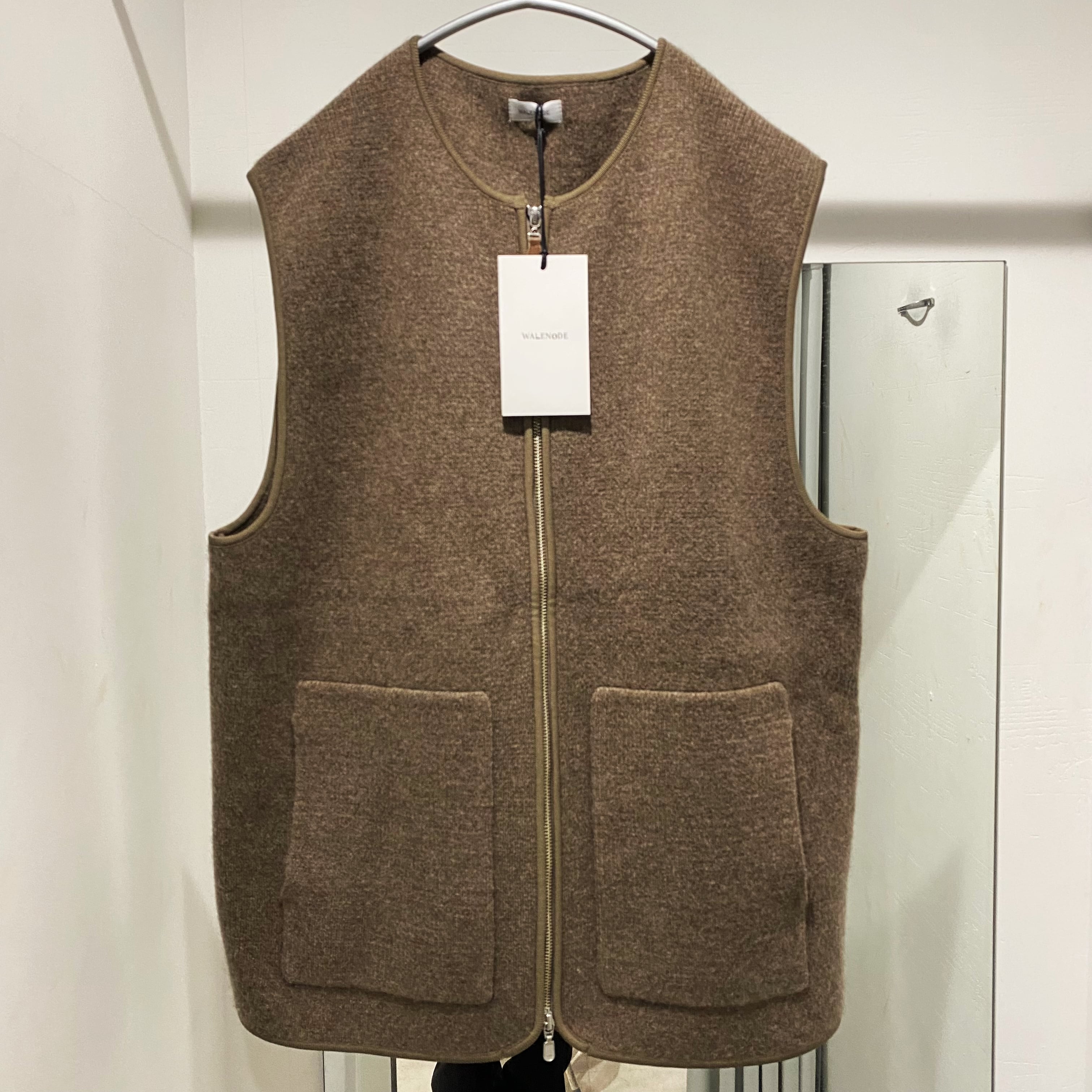 walenode ウェルノード 24AW Innocent YAK ZIP vest MOCHA ジップ