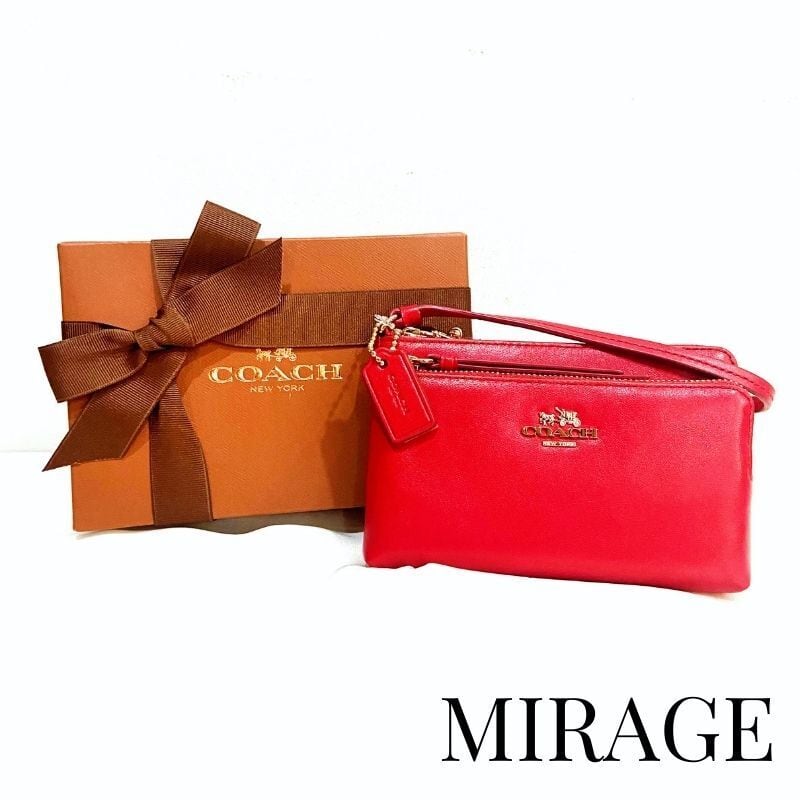 未使用 COACH コーチ リストレット ストラップ ポーチ カードケース