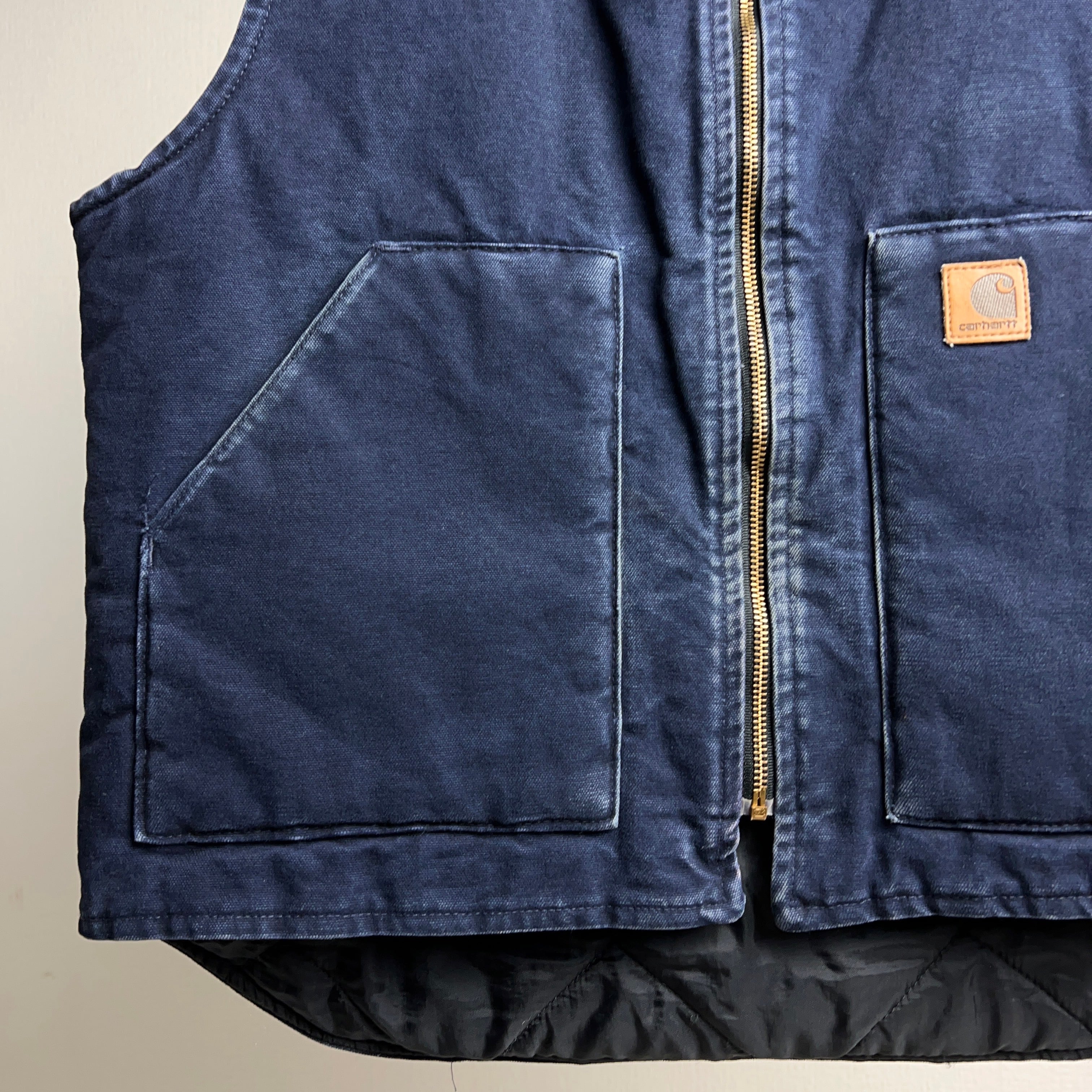 00's~ “Carhartt” Duck Vest SIZE L NAVY 00年代 カーハート ダック