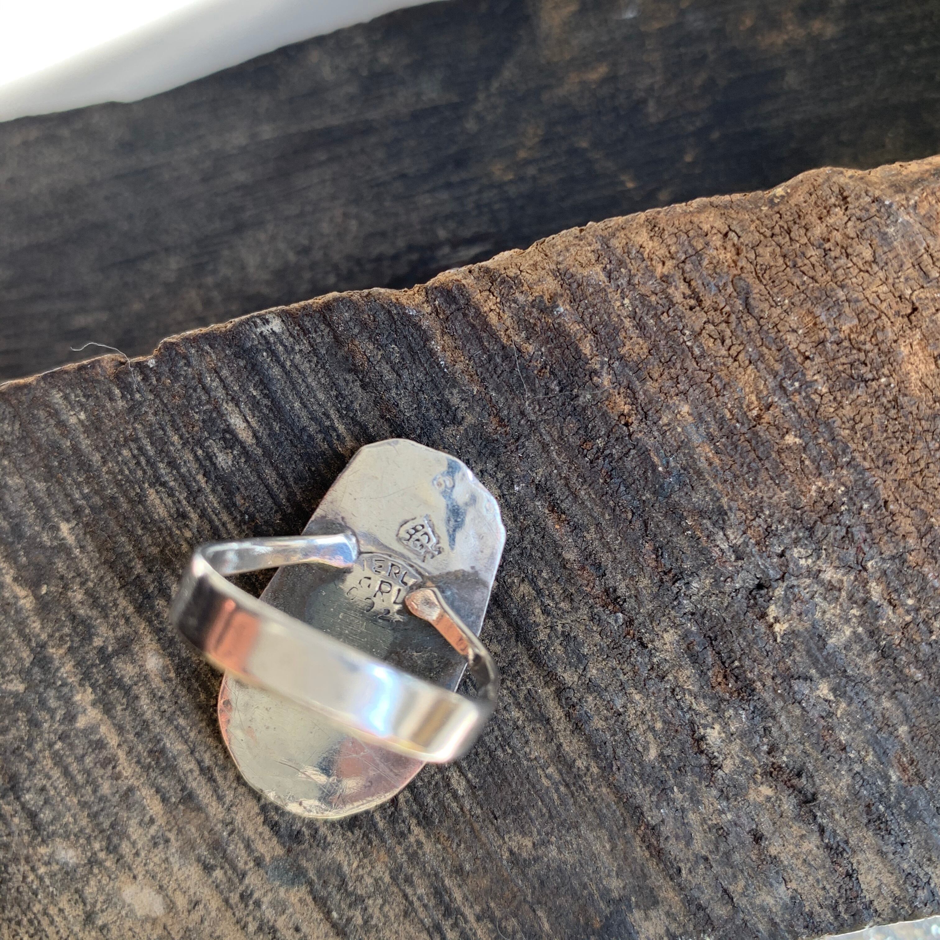 OLD INDIAN JEWELRY NAVAJO STERLING SILVER TURQUOISE RING