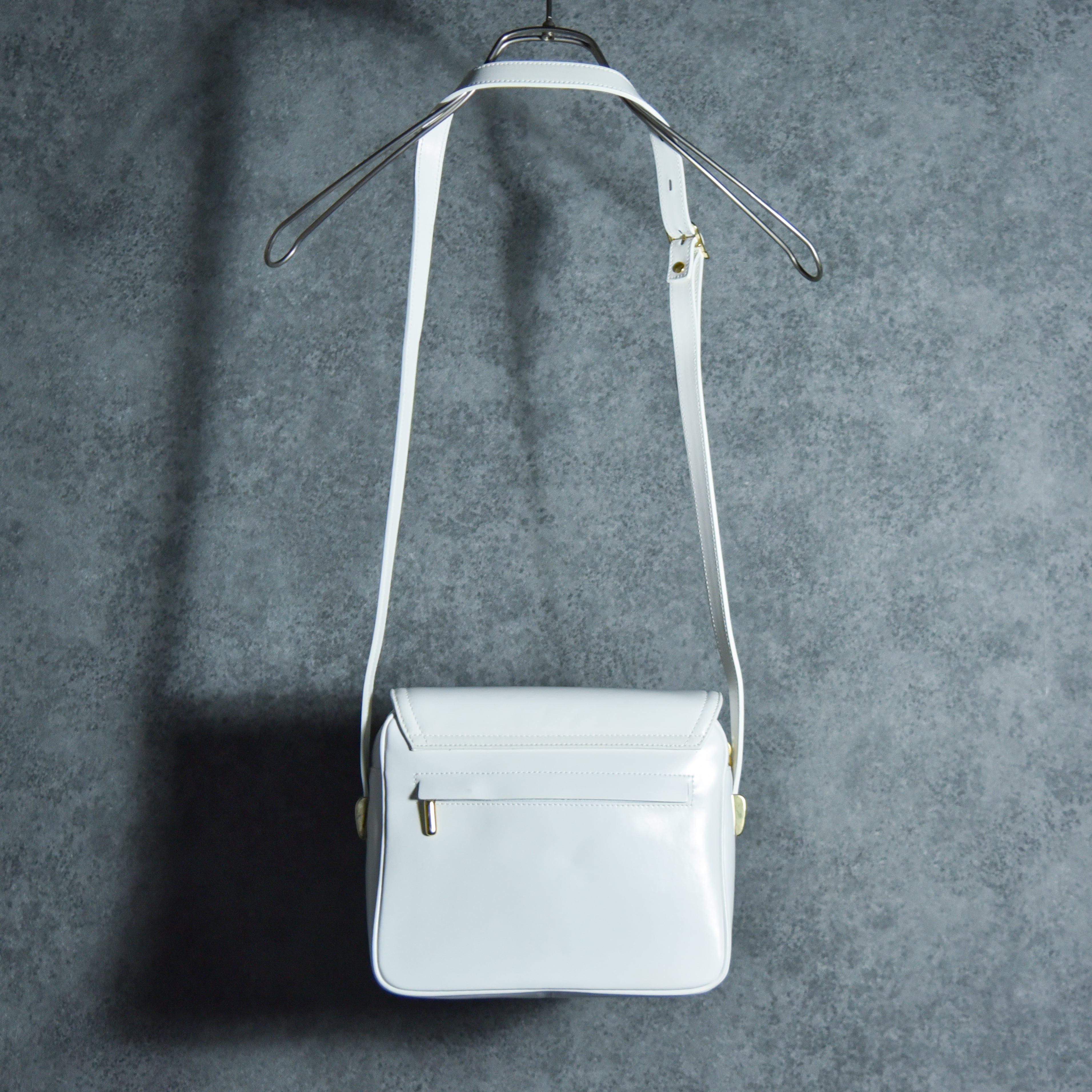 DEAD STOCK】Italian Navy White Leather Shoulder Bag イタリア軍