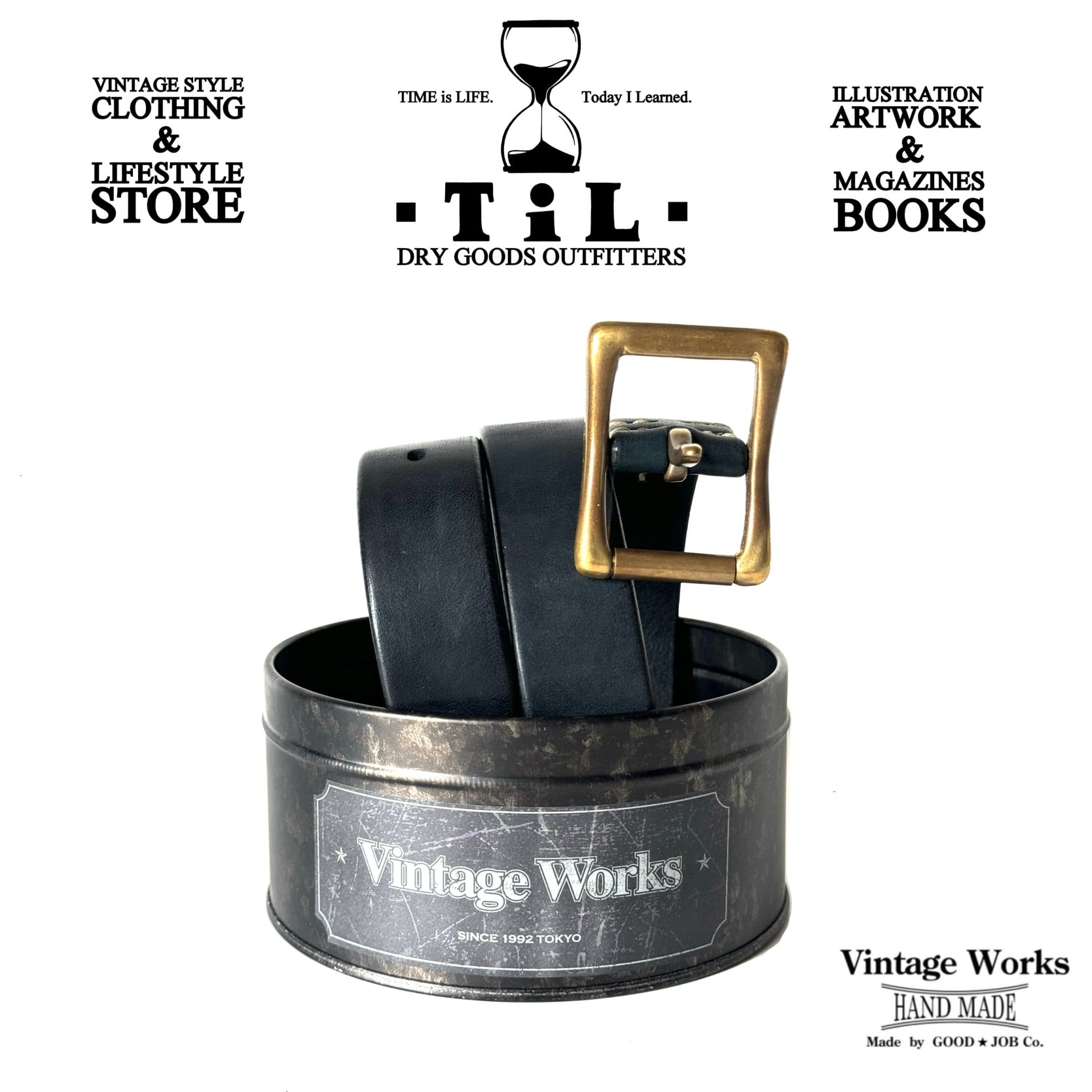 VINTAGE WORKS レザーベルト DH5679 INK BLUE (NAVY) | TiL (ティル）