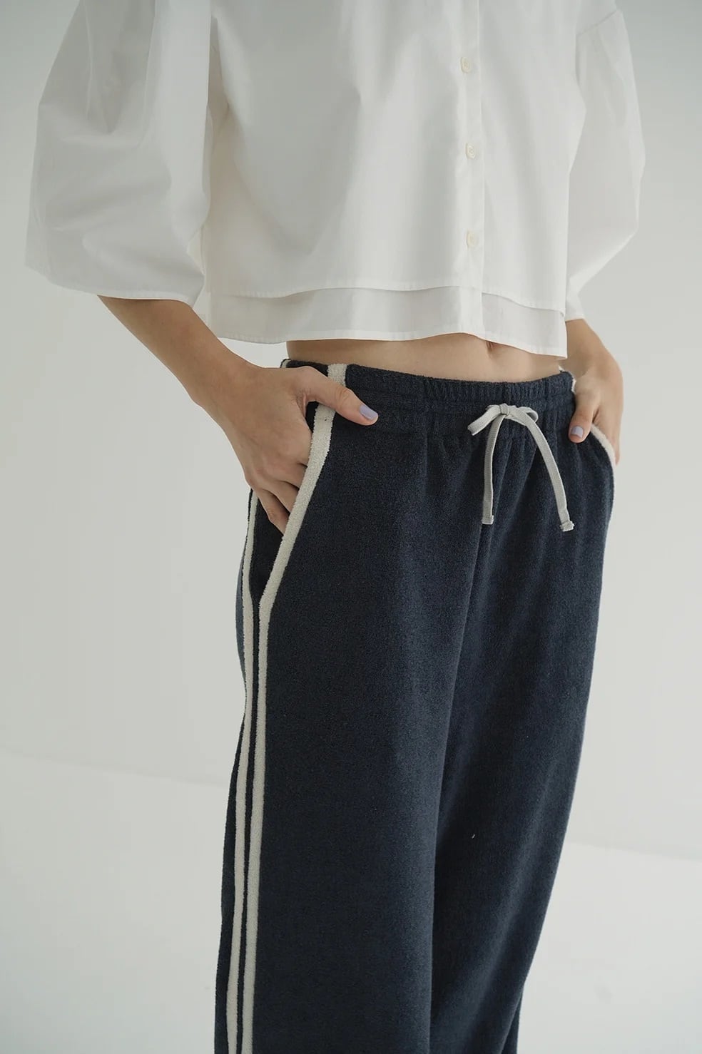 CLANE(クラネ) PILE LINE PANTS NAVY | サウスオレンジ｜メンズ
