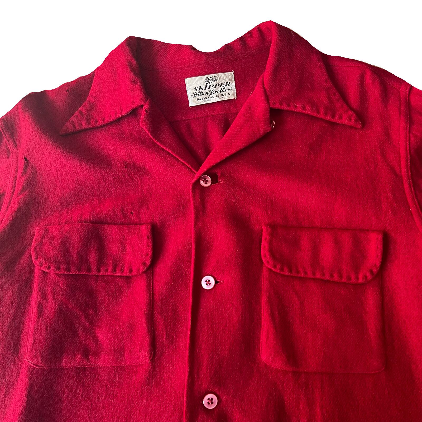 50s SKIPPER by Wilson Brothers wool box shirt 16 1/2 | MASEA