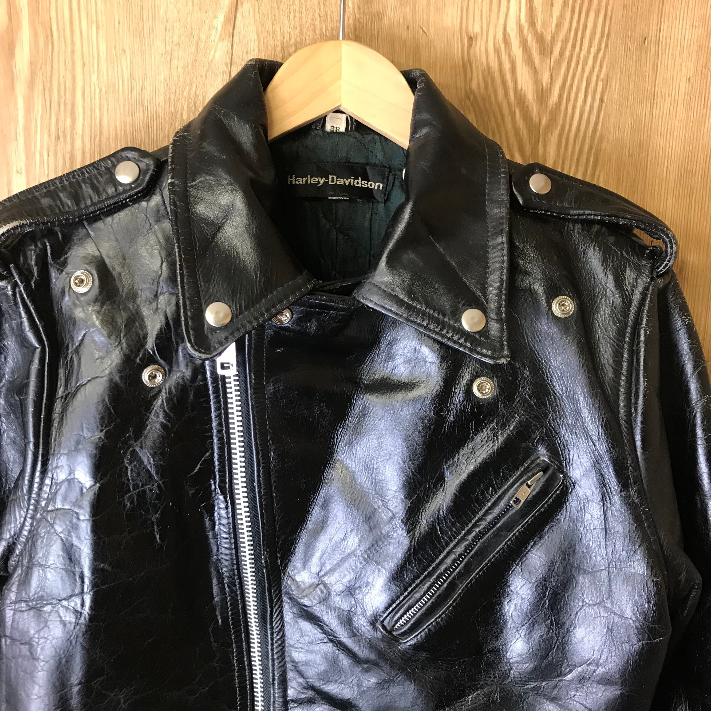 70~80s VINTAGE HARLEY DAVIDSON ライダースジャケット レザー