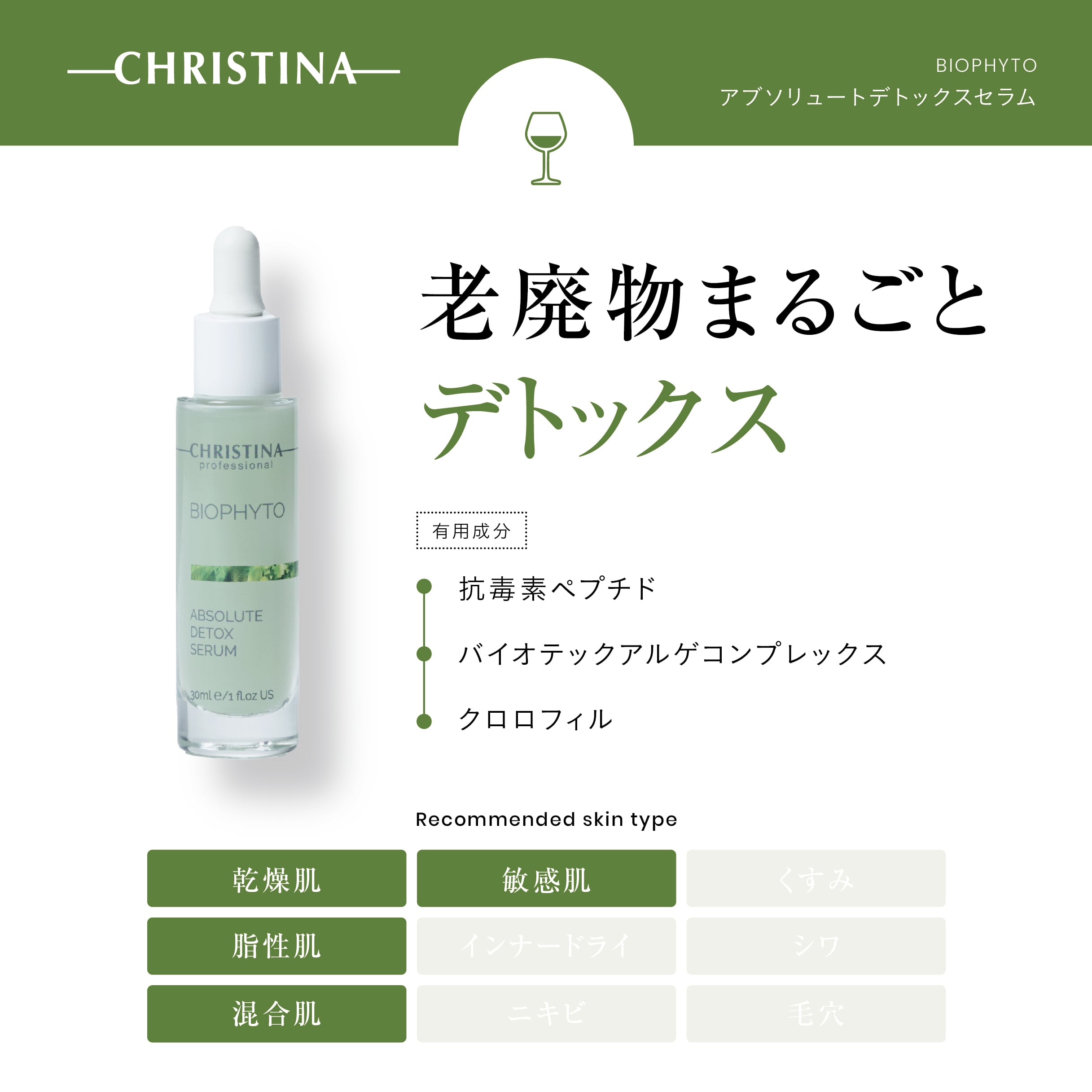 CHRISTINA】アブソルートデトックスセラム【BIO】 | BEAUTE SHOP