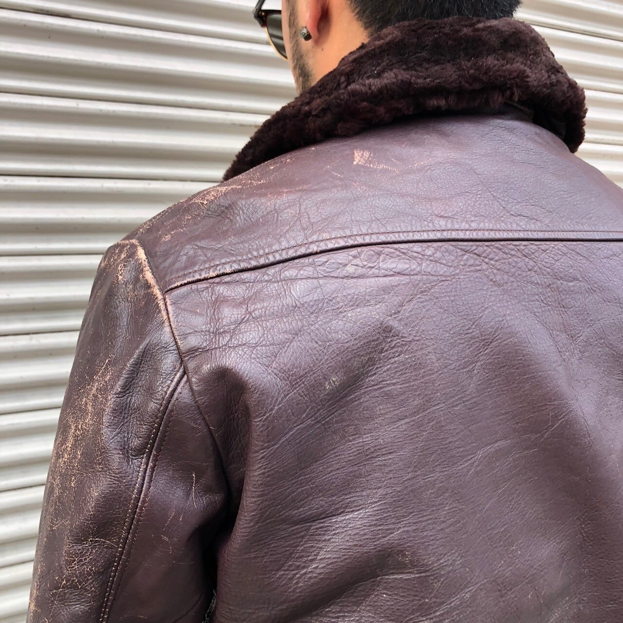 50s HERCULES 襟ボア ジャケット ヘラクレス レザー ステアハイド