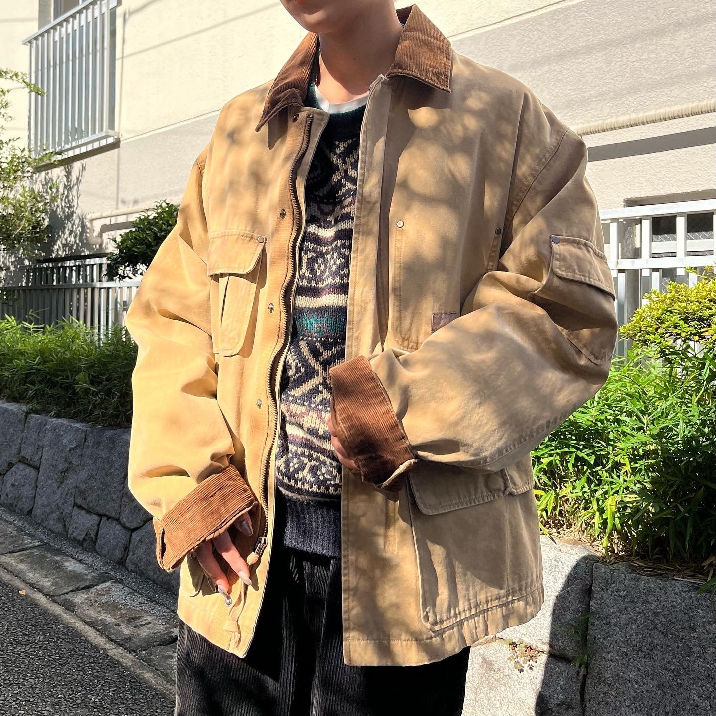 size:L【 nautica 】ノーティカ デザインジャケット ハンティング