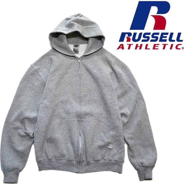 1点物◇ラッセルRUSSELLグレースウェット無地フルジップパーカー古着