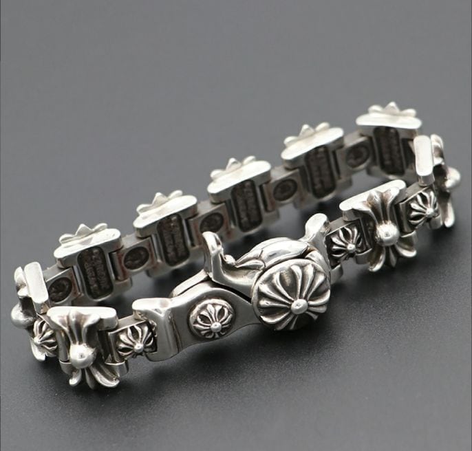 CHROME HEARTS クロムハーツ Hリンク ブレスレット CHプラス 9リンク