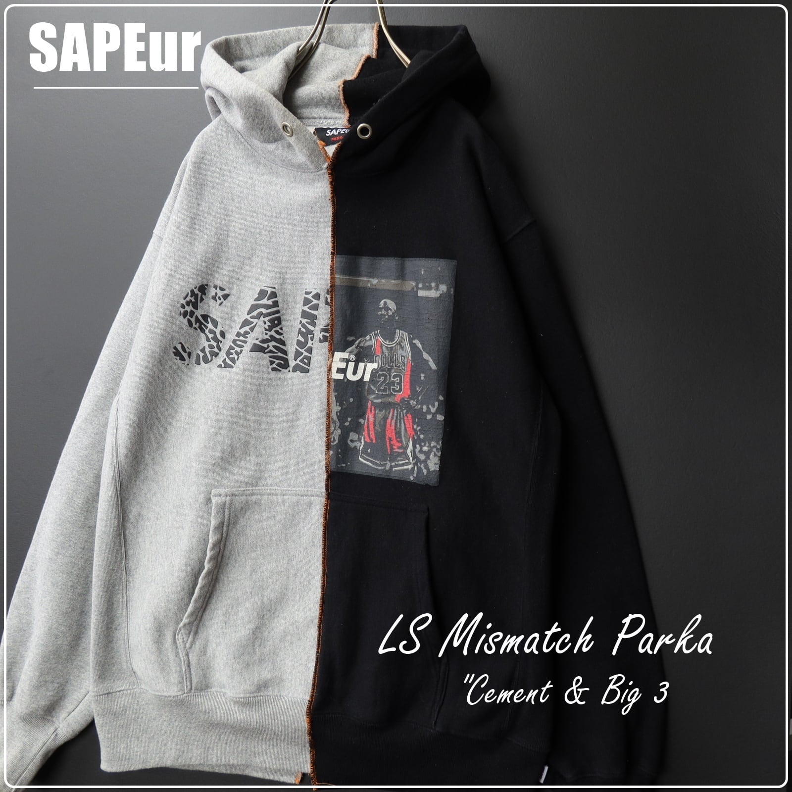 希少 SAPEur BIG3 ペイント パーカー XX-LARGE 超激レア・XXL】SAPEur