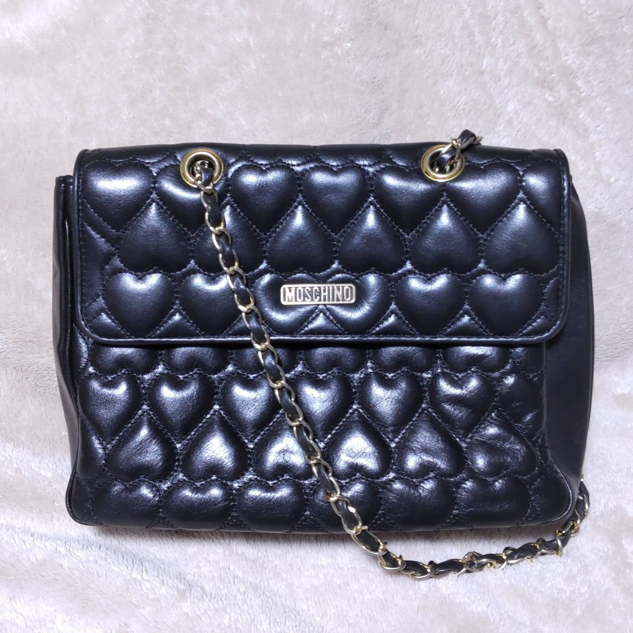 モスキーノ MOSCHINO ショルダーバッグ ハート キルティング 2way