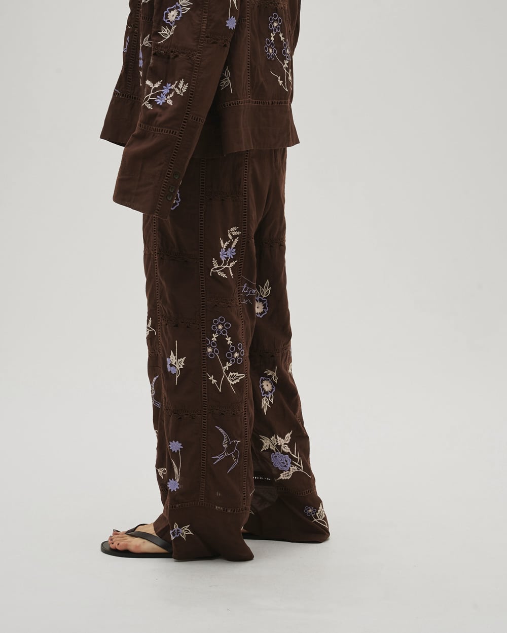 TODAYFUL Embroidery Patchwork Trousers エンブロイダリーパッチ