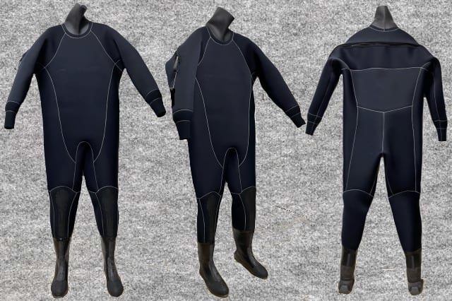 漁など多目的ドライスーツバルブ無し両面ジャージ4.5mm（実寸5mmフル