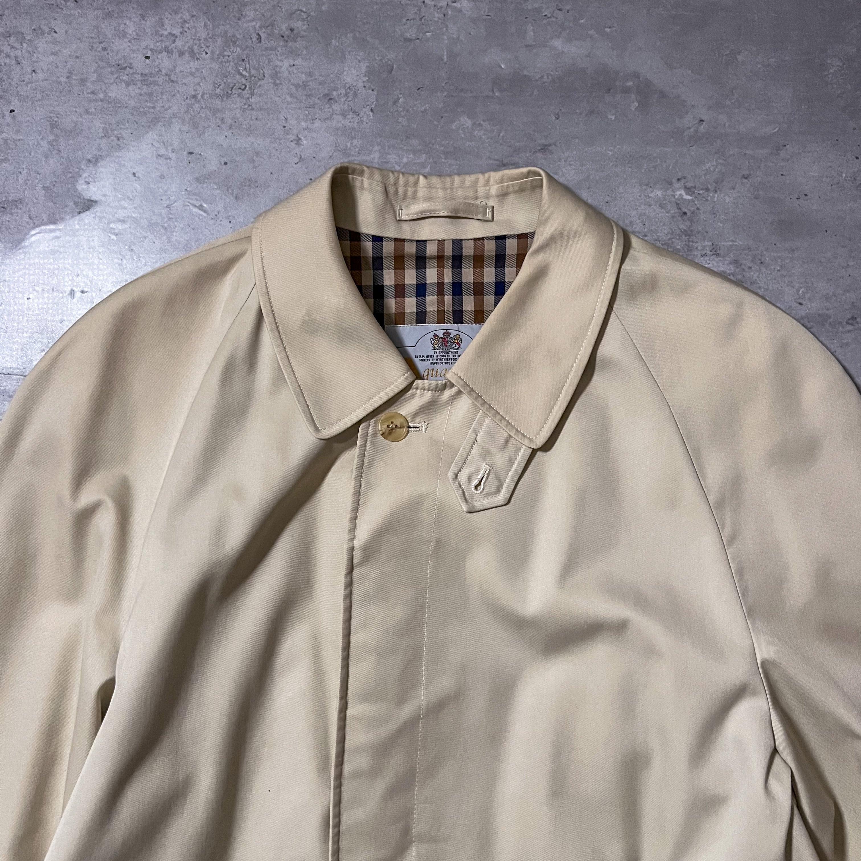 80s “Aquascutum” aqua5 balmacaan coat 80年代 アクアスキュータム