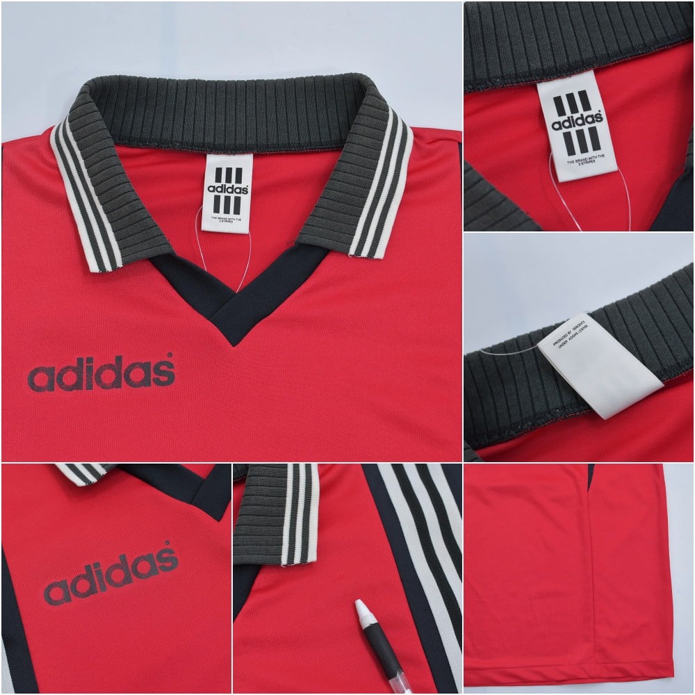 90s adidas by DESCENTE アディダス 切替デザイン ゲームシャツ 半袖