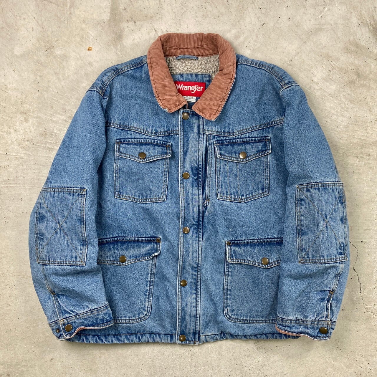 00年代 Wrangler ラングラー デニムボアジャケット デニムカバーオール