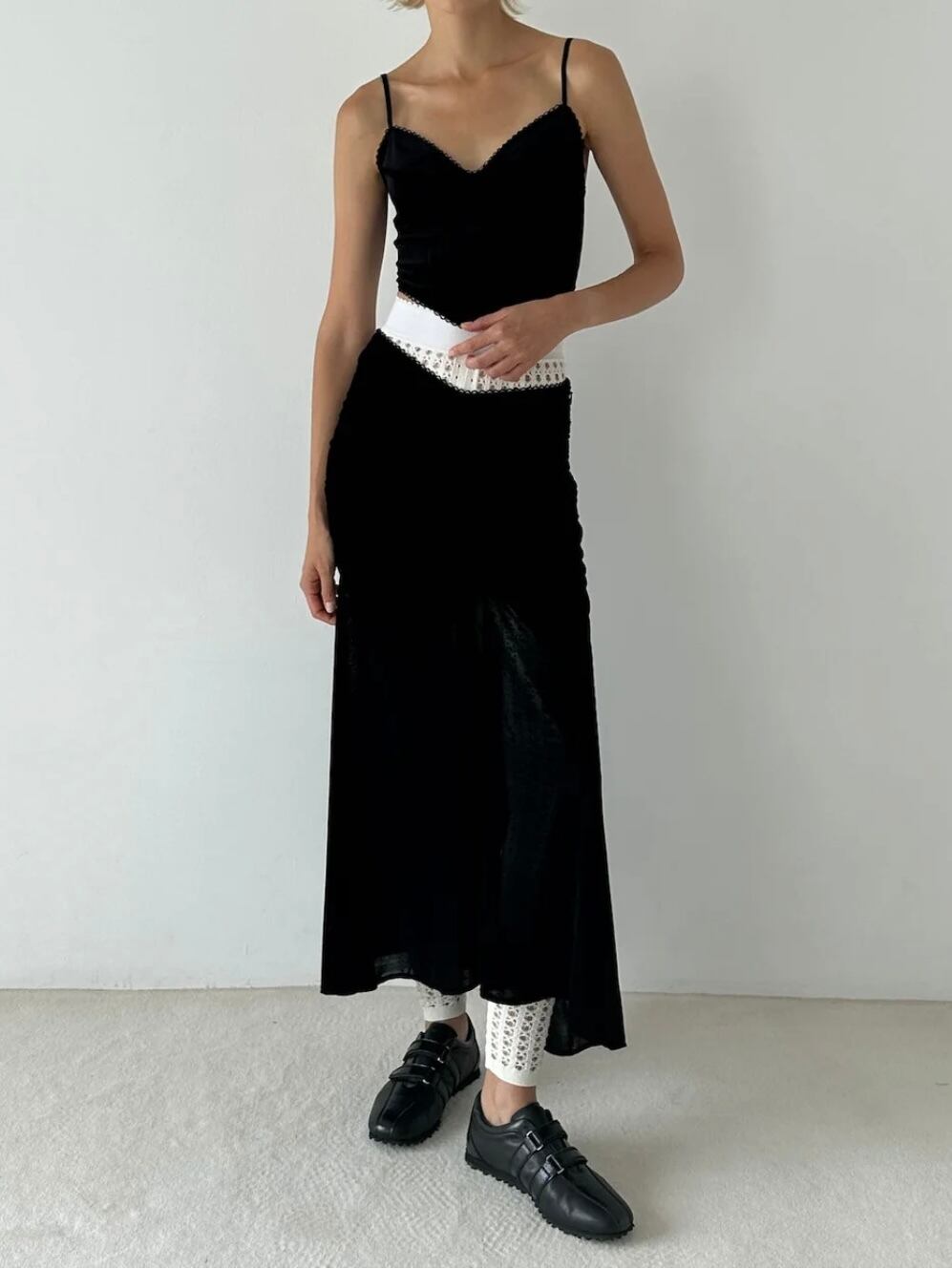 25SS】FETICO フェティコ / VELVET TULLE GATHERED SKIRT / ギャザー