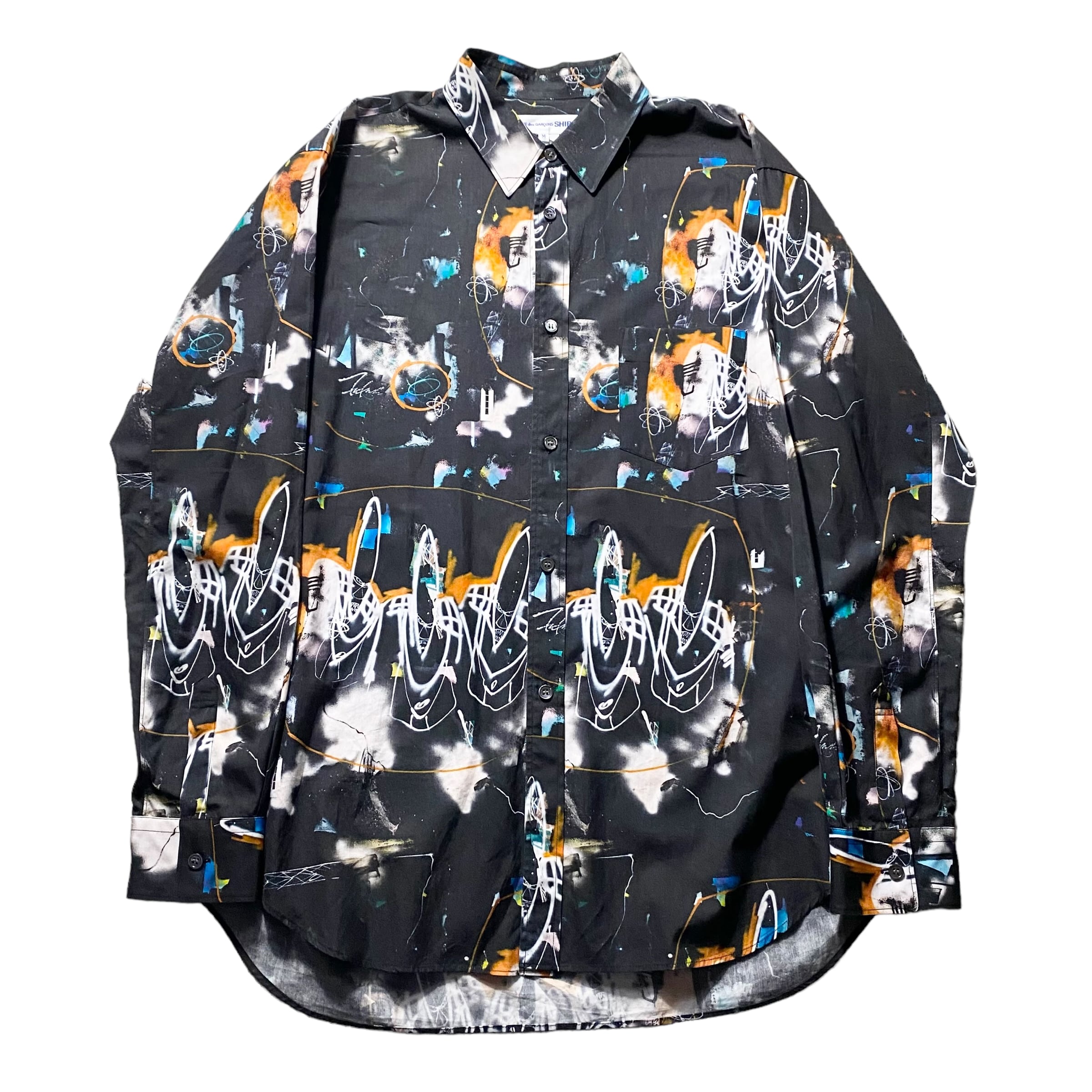2020AW COMME des GARCONS SHIRT × “FUTURA 2000” print shirt | NOIR