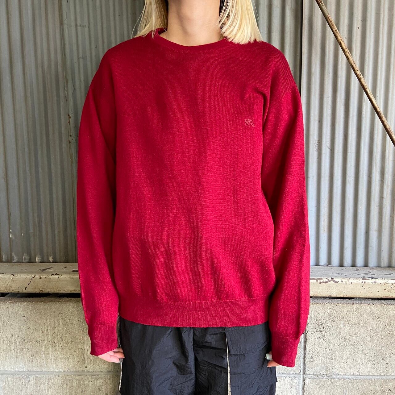 バーバリー クルーネックニットセーター メンズM相当 レディースL相当